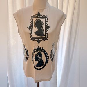 Dolce Gabbana silk tank top, IT 42, made in Italy.